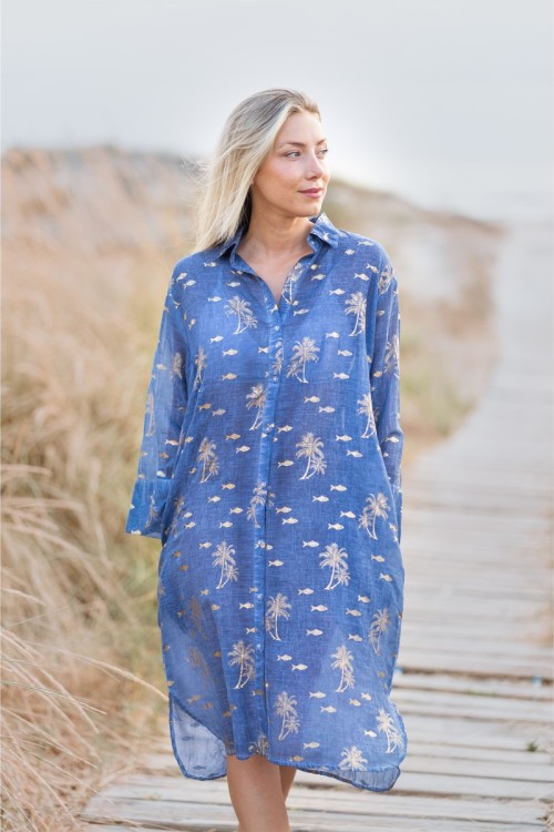 VESTIDO CAMISERO S/M-L/XL-2XL/3XL