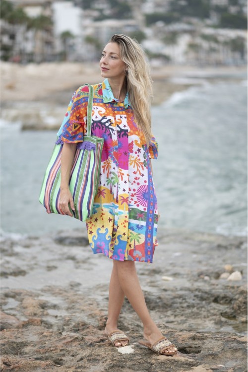 VESTIDO CAMISERO TALLA UNICA